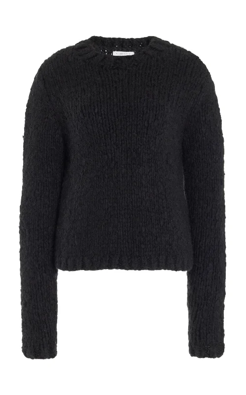 Women's Evening Garments Dalton Knit Sweater in Black Welfat Cashmere