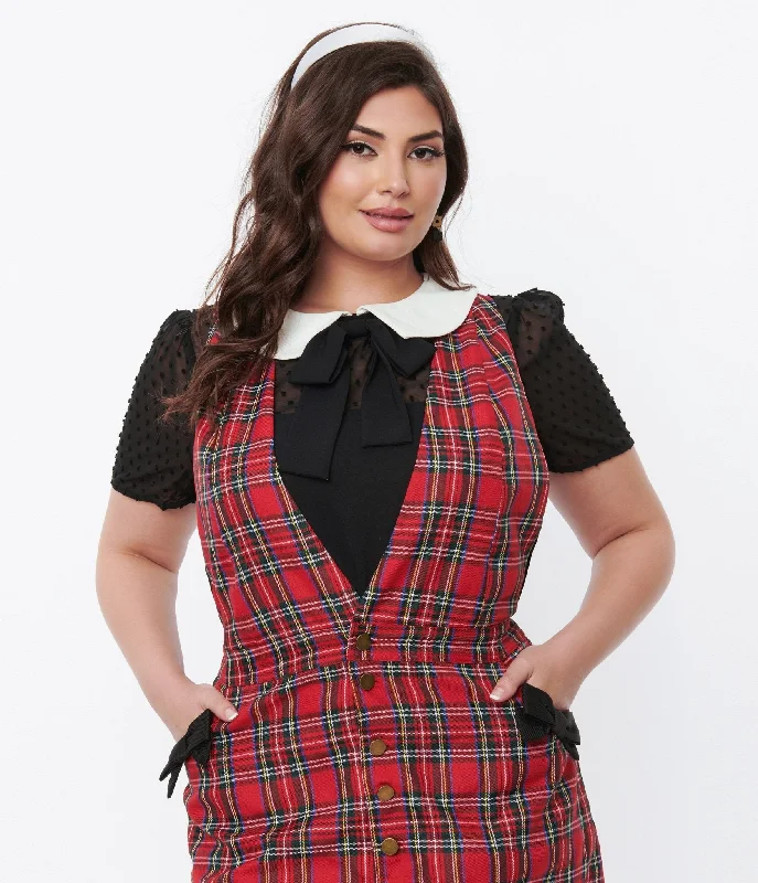 New Arrival Discounts Smak Parlour Black Clipdot & White Collared Bow Blouse