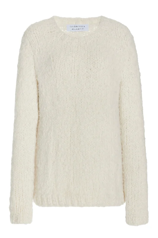Eclectic Fashion Lawrence Knit Sweater in Ivory Welfat Cashmere