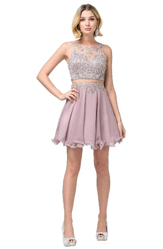 Snag Fabulous Fashion Bargains Dancing Queen - 3052 Embellished Halter A-line Cocktail Dress