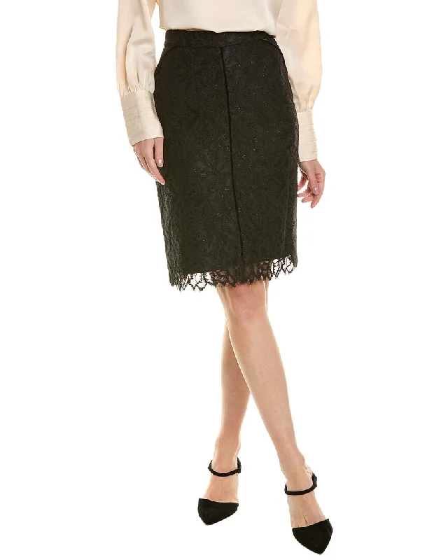 Women's Seasonal Apparel Donna Karan Lace Short Skirt