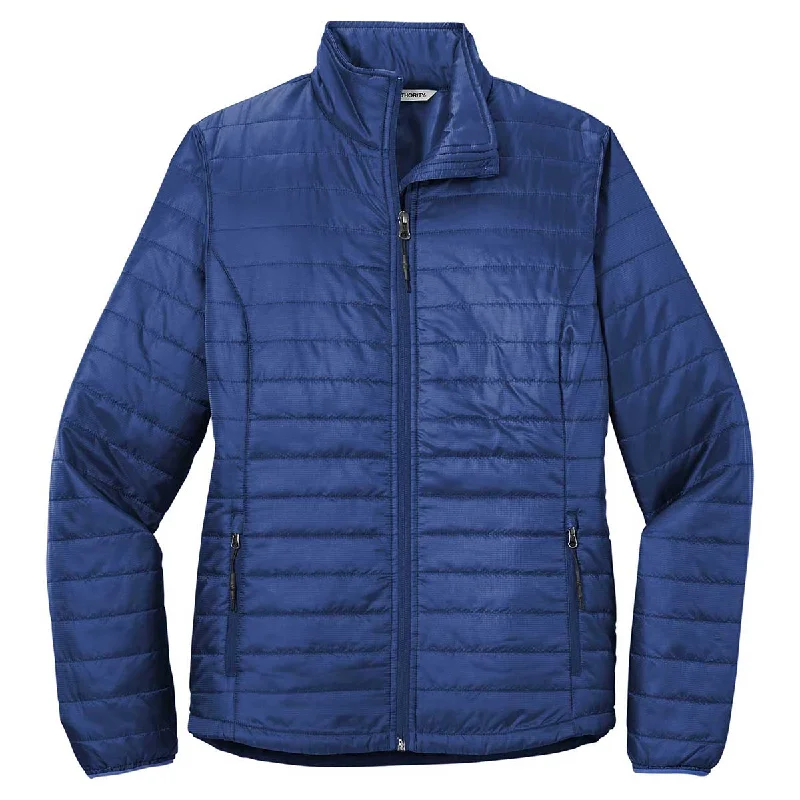 Holiday Special Offers Port Authority Women's Cobalt Blue Packable Puffy Jacket