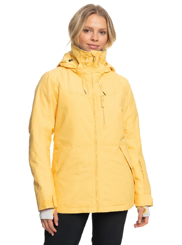 Vibrant Femme Fashion Presence Parka Technical Snow Jacket - Sunset Gold
