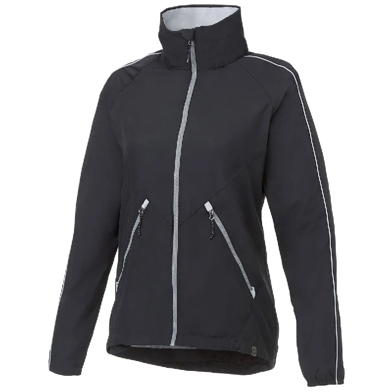 Stylish Women's Outerwear Apparel Elevate Women's Black/Silver Rincon Eco Packable Jacket