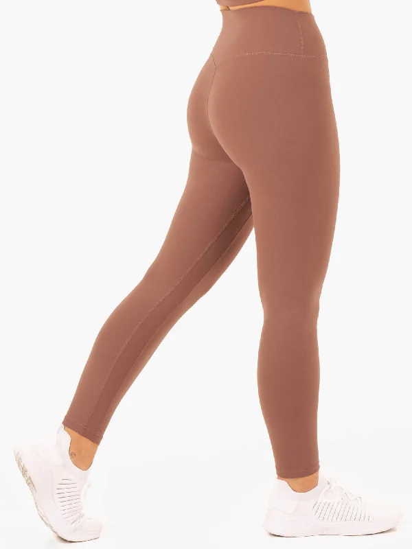 Women's Trendy Outfit NKD Refine High Waisted Leggings - Mocha